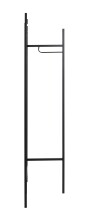 Garderobenständer >47520< in schwarz, Metall - 70x170x36cm (BxHxT)
