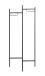 Garderobenständer >47520< in schwarz, Metall - 70x170x36cm (BxHxT)