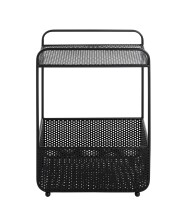 Beistelltisch >47521< in schwarz, Metall - 41x58x25cm (BxHxT)