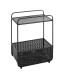 Beistelltisch >47521< in schwarz, Metall - 41x58x25cm (BxHxT)