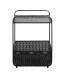 Beistelltisch >47521< in schwarz, Metall - 41x58x25cm (BxHxT)