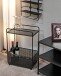 Beistelltisch >47521< in schwarz, Metall - 41x58x25cm (BxHxT)