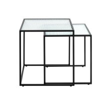 Beistelltisch >47530< (2er Set) in schwarz - 40x44x40 (BxHxT)
