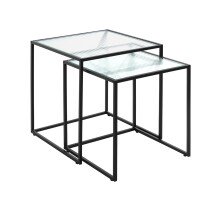 Beistelltisch >47530< (2er Set) in schwarz -...