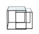 Beistelltisch >47530< (2er Set) in schwarz - 40x44x40 (BxHxT)