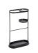 Schirmständer >47539< in schwarz, Metall - 37x60x18cm (BxHxT)