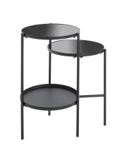 Beistelltisch >47567< in schwarz - 56x71x39 (BxHxT)