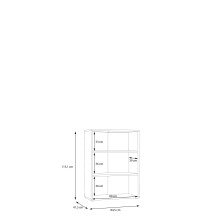 Stauraumschrank >Keflavik< in braun,weiß - 84,5x115,1x41,5cm (BxHxT)