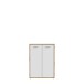 Stauraumschrank >Keflavik< in braun,weiß - 84,5x115,1x41,5cm (BxHxT)