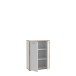 Stauraumschrank >Keflavik< in braun,weiß - 84,5x115,1x41,5cm (BxHxT)
