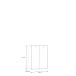 Stauraumschrank >Keflavik< in braun,weiß - 84,5x115,1x41,5cm (BxHxT)
