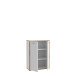 Stauraumschrank >Keflavik< in braun,weiß - 84,5x115,1x41,5cm (BxHxT)