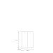 Stauraumschrank >Keflavik< in braun,weiß - 84,5x115,1x41,5cm (BxHxT)
