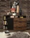 Kommode >Jacky < in braun,schwarz - 153,1x98,5x41,3cm (BxHxT)