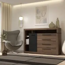 Kommode >Bellevue< in braun,schwarz -...