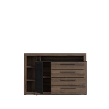 Kommode >Bellevue< in braun,schwarz - 160,5x107,3x43,4cm (BxHxT)