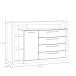 Kommode >Bellevue< in braun,schwarz - 160,5x107,3x43,4cm (BxHxT)