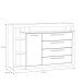 Kommode >Bellevue< in braun,schwarz - 160,5x107,3x43,4cm (BxHxT)