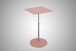 Beistelltisch >7/166-21< in Kupfer, Glas - 40x50x40cm (BxHxT)