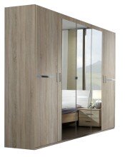 Komplettschlafzimmer >Anna< in EICHE SAEGERAU-NACHBILDUNG - 509x208x210 (BxHxT)