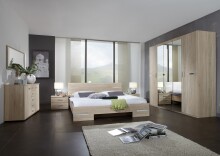 Schlafzimmer-Set >Anna< in EICHE SAEGERAU-NACHBILDUNG - 294x81x210cm (BxHxT)