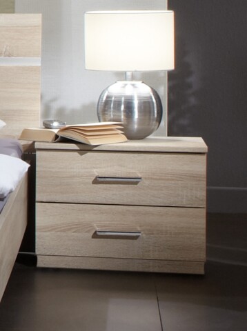 Nachtschrank >Anna< in EICHE SAEGERAU-NACHBILDUNG - 52x40x38cm (BxHxT)