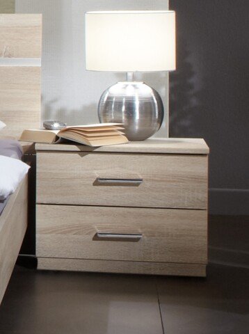 Nachtschrank >Anna< in EICHE SAEGERAU-NACHBILDUNG - 52x40x38cm (BxHxT)