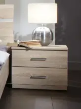 Nachtschrank >Anna< in EICHE SAEGERAU-NACHBILDUNG -...