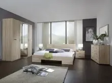 Nachtschrank >Anna< in EICHE SAEGERAU-NACHBILDUNG -...