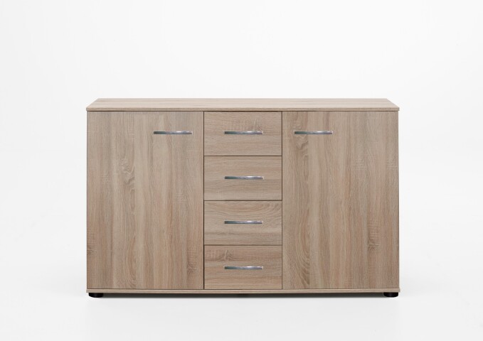 Kombikommode >Anna< in EICHE SAEGERAU-NACHBILDUNG - 130x83x41cm (BxHxT)