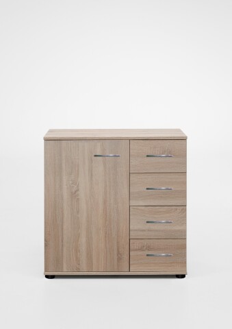 Kombikommode >Anna< in EICHE SAEGERAU-NACHBILDUNG - 81x83x41cm (BxHxT)