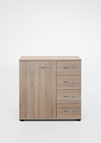 Kombikommode >Anna< in EICHE SAEGERAU-NACHBILDUNG - 81x83x41cm (BxHxT)
