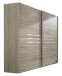 Schwebetürenschrank >Anna< in EICHE SAEGERAU-NACHBILDUNG - 225x208x65cm (BxHxT)