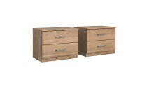Komplettschlafzimmer >Anna< in PLANKENEICHE NACHBILDUNG - 509x208x210cm (BxHxT)