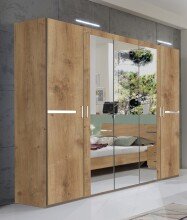 Komplettschlafzimmer >Anna< in PLANKENEICHE NACHBILDUNG - 509x208x210cm (BxHxT)