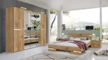 Nachtschrank >Anna< in PLANKENEICHE NACHBILDUNG -...