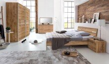 Schubkastenkommode >Anna< in PLANKENEICHE NACHBILDUNG - 130x83x41cm (BxHxT)