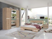 Schlafzimmer-Set >Anna< in ARTISAN EICHE NACHBILDUNG - 294x81x210cm (BxHxT)