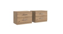 Betten-Set >Anna< in ARTISAN EICHE NACHBILDUNG - 282x81x210cm (BxHxT)