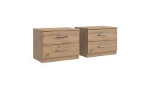 Schlafzimmer-Set >Anna< in ARTISAN EICHE NACHBILDUNG - 282x81x210cm (BxHxT)