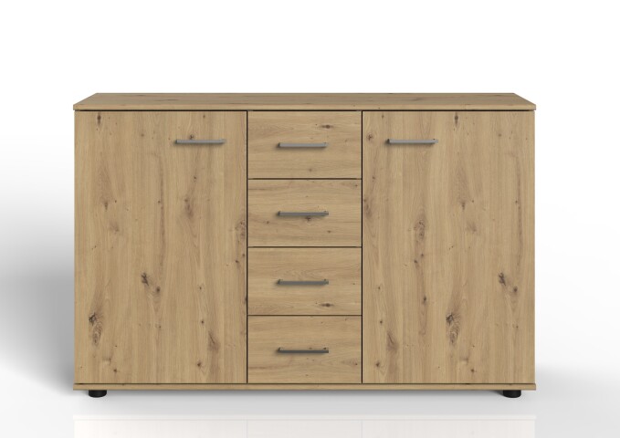 Kombikommode >Anna< in ARTISAN EICHE NACHBILDUNG - 130x83x41cm (BxHxT)