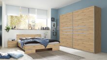 Schwebetürenschrank >Anna< in ARTISAN EICHE NACHBILDUNG - 225x208x65cm (BxHxT)