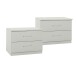 Schlafzimmer-Set >Anna< in WEISS - 282x81x210cm (BxHxT)