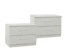 Schlafzimmer-Set >Anna< in WEISS - 254x81x210cm...