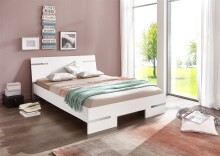 Bett-Set >Anna< in WEISS - 254x81x200cm (BxHxT)