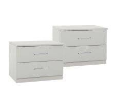 Schlafzimmer-Set >Anna< in WEISS - 254x81x200cm (BxHxT)