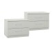 Schlafzimmer-Set >Anna< in WEISS - 254x81x200cm (BxHxT)
