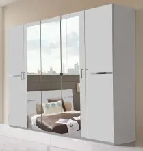 Drehtürenschrank >Anna< in WEISS -...