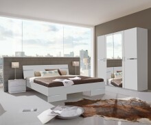 Drehtürenschrank >Anna< in WEISS - 180x208x58cm (BxHxT)