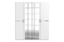 Drehtürenschrank >Anna< in WEISS - 180x208x58cm (BxHxT)